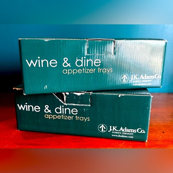 J. K. Adams Co. Wine & Dine North American Alder Wood Appetizer Trays/Plates (8) - Picture 4 of 9